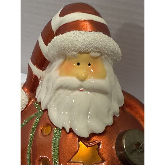 Home Reflections Santa Ornament Figure Luminary Color Changing LED By QVC NEW - Picture 3 of 15